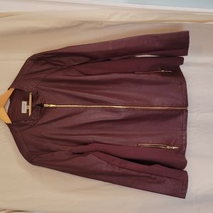 Faux leather Burgundy Avenue jacket